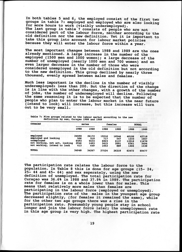 Labour force Surveys Netherlands Antilles 1988 and 1989 - Page 19
