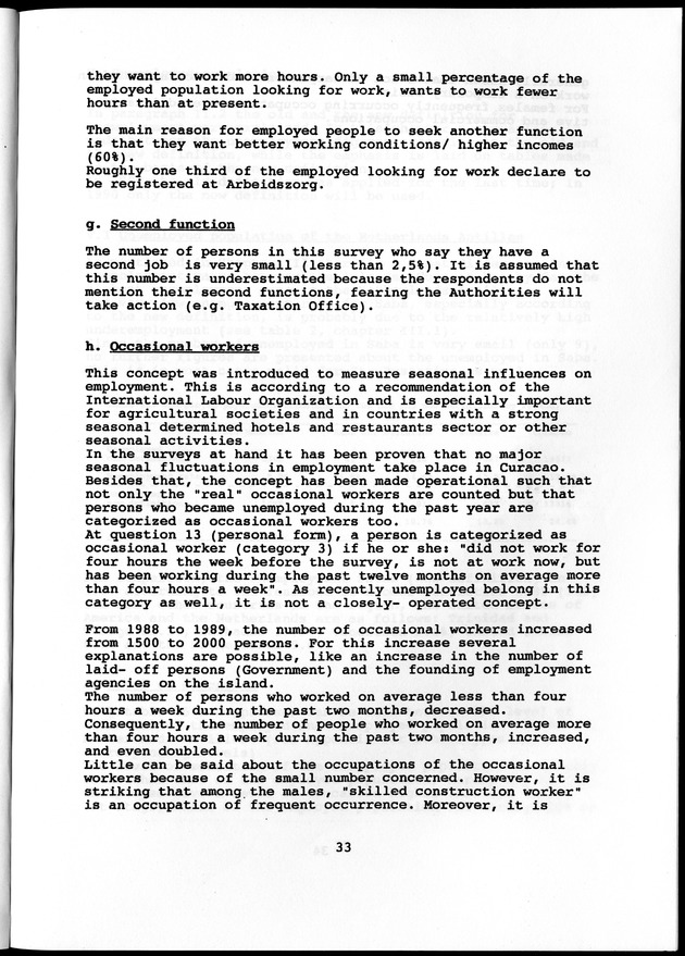 Labour force Surveys Netherlands Antilles 1988 and 1989 - Page 33