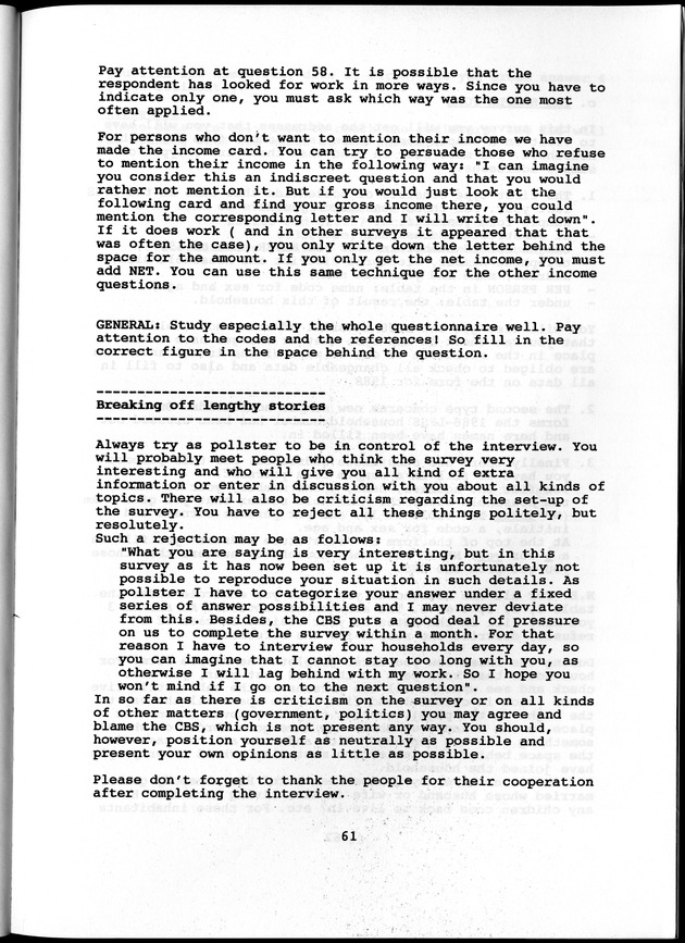 Labour force Surveys Netherlands Antilles 1988 and 1989 - Page 61