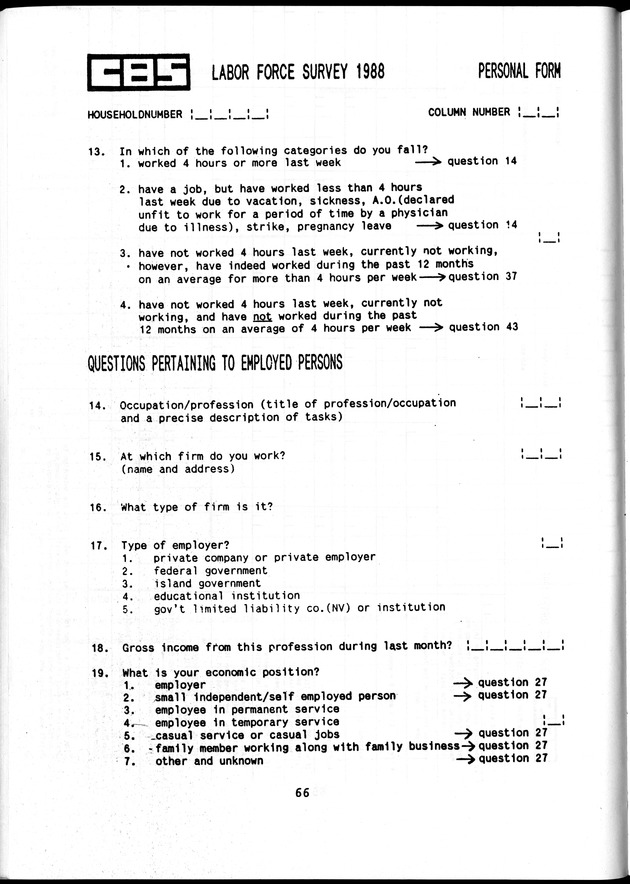 Labour force Surveys Netherlands Antilles 1988 and 1989 - Page 66