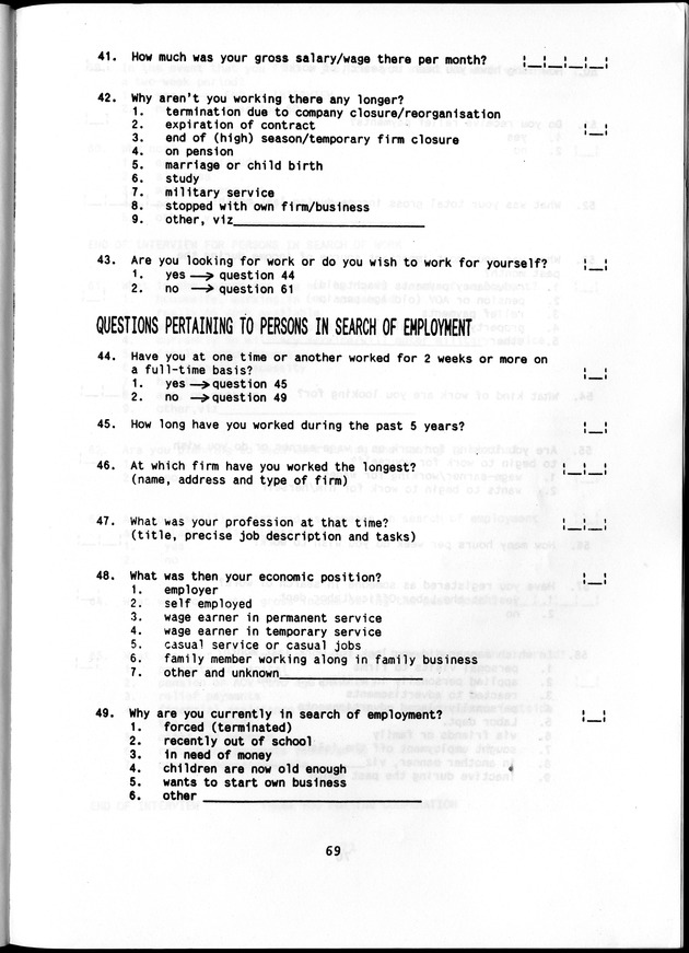 Labour force Surveys Netherlands Antilles 1988 and 1989 - Page 69
