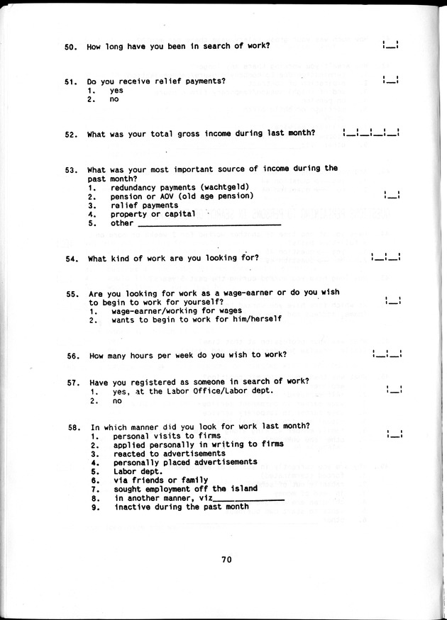 Labour force Surveys Netherlands Antilles 1988 and 1989 - Page 70