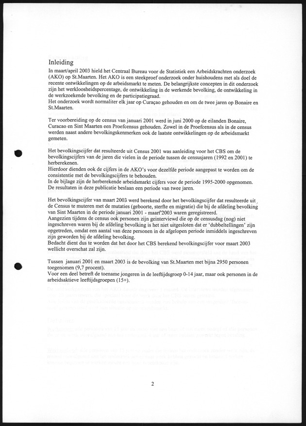 Eerste Resultaten Arbeidskrachtenonderzoek St.Maarten 2003 - Page 2