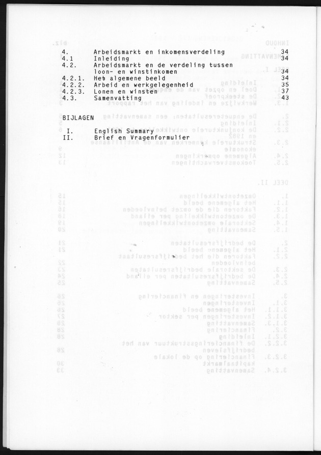 Bedrijvenenquete 1983 (over de boekjaren 1981/82 en 1982/1983) - inhoud