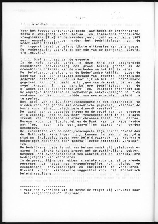 Bedrijvenenquete 1983 (over de boekjaren 1981/82 en 1982/1983) - Page 1