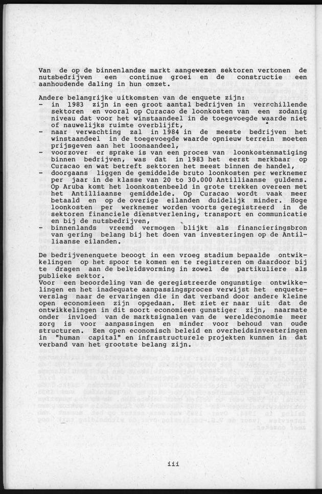 Bedrijvenenquete 1984 - Page iii