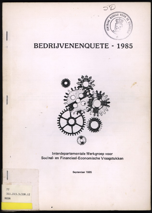 Bedrijvenenquete 1985 - Front Cover