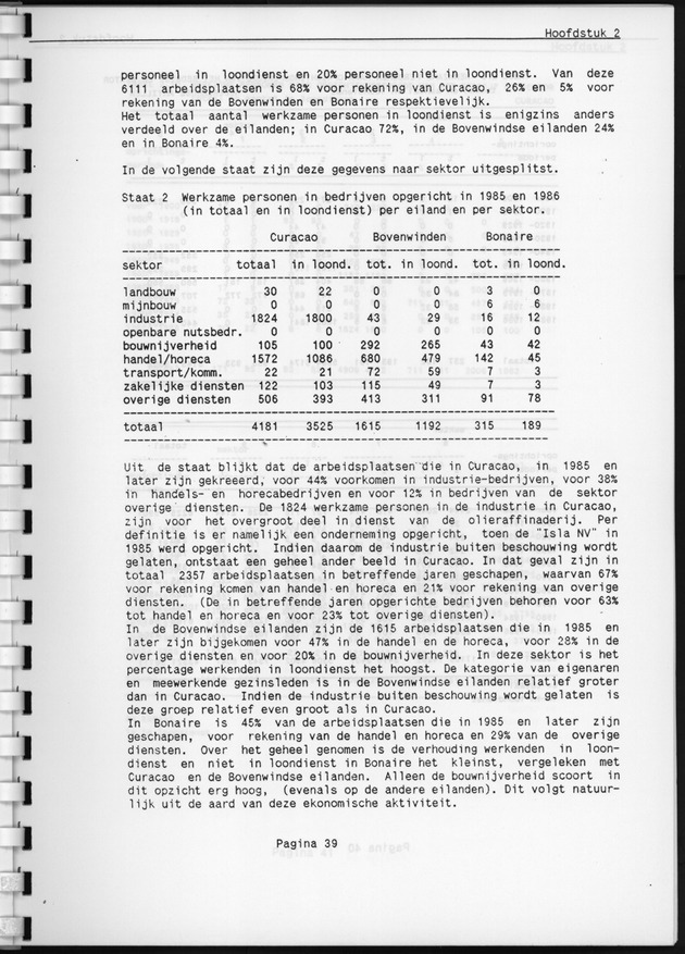 Eerste Algemeen Bedrijventelling Nederlandse Antillen 1986 - Page 39