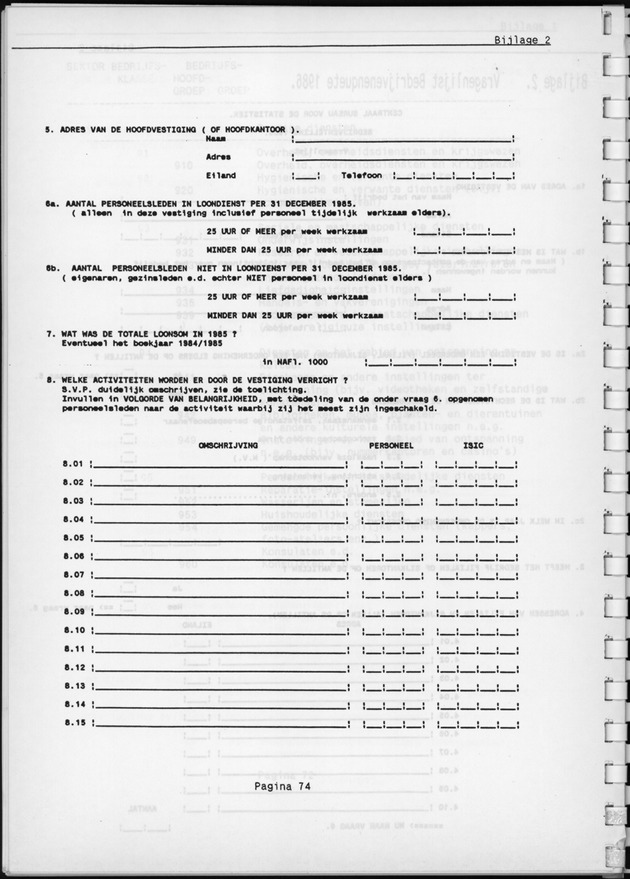 Eerste Algemeen Bedrijventelling Nederlandse Antillen 1986 - Page 74