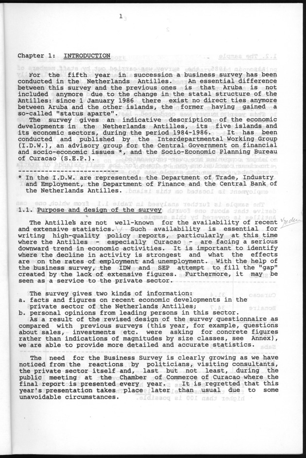 Business Survey 1986 - Page 1