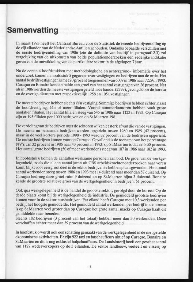 Bedrijventelling 1993 Nederlandse Antillen - Page 7