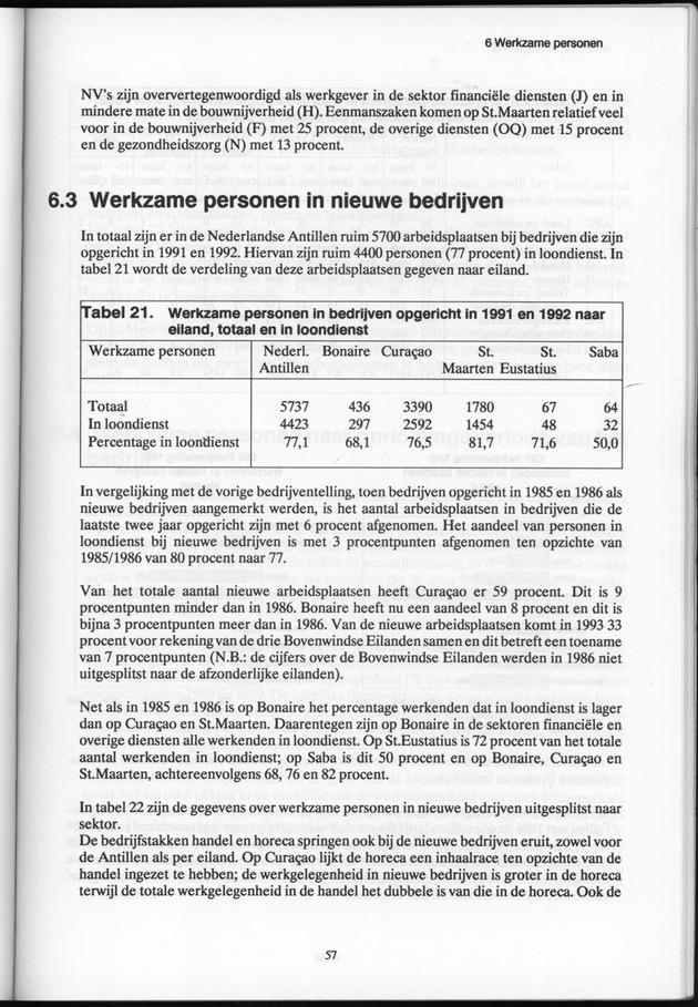 Bedrijventelling 1993 Nederlandse Antillen - Page 57