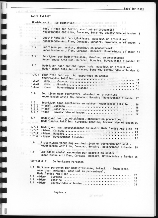 Bedrijventelling 1986 - Page V