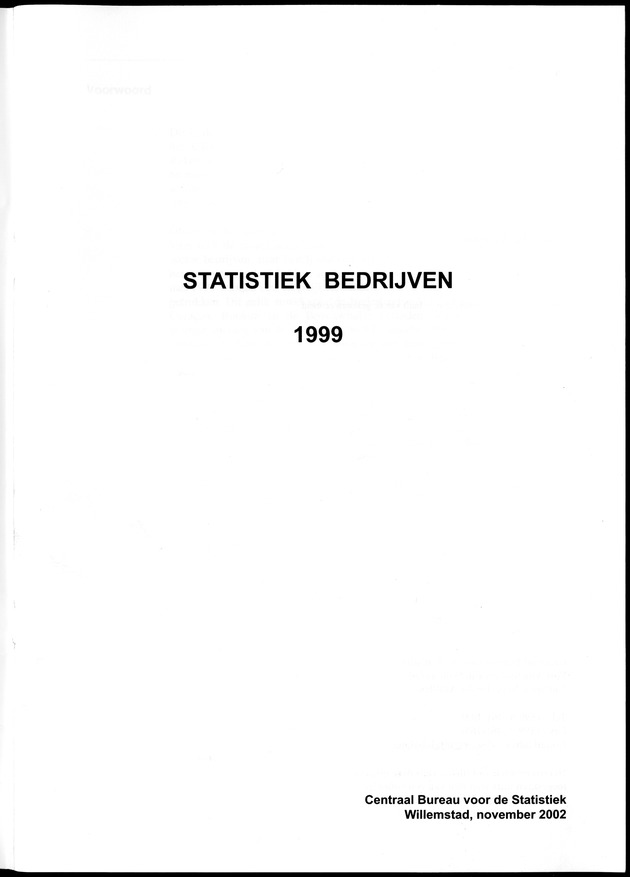 Statistiek Bedrijven 1999 - Title Page