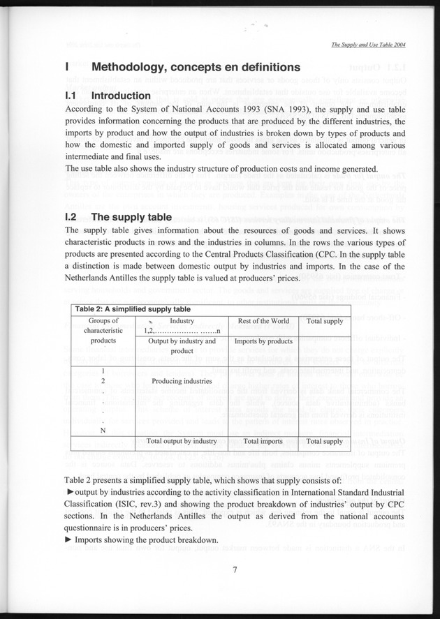 The supply and use table 2004 Netherlands Antilles - Page 7
