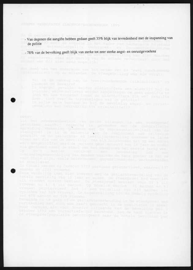 Slachtofferonderzoek Bonaire en Curacao 1995 - Page 0