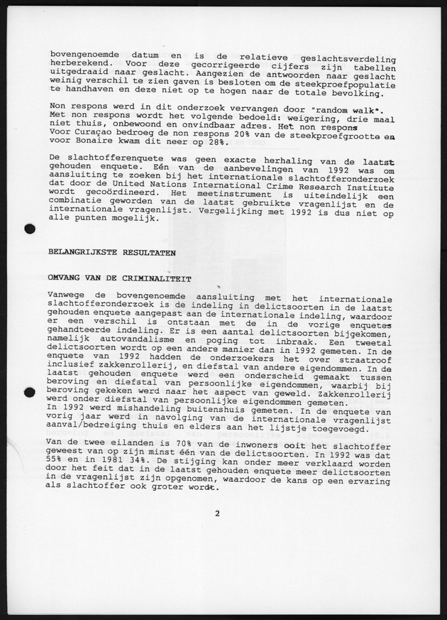 Slachtofferonderzoek Bonaire en Curacao 1995 - Page 2
