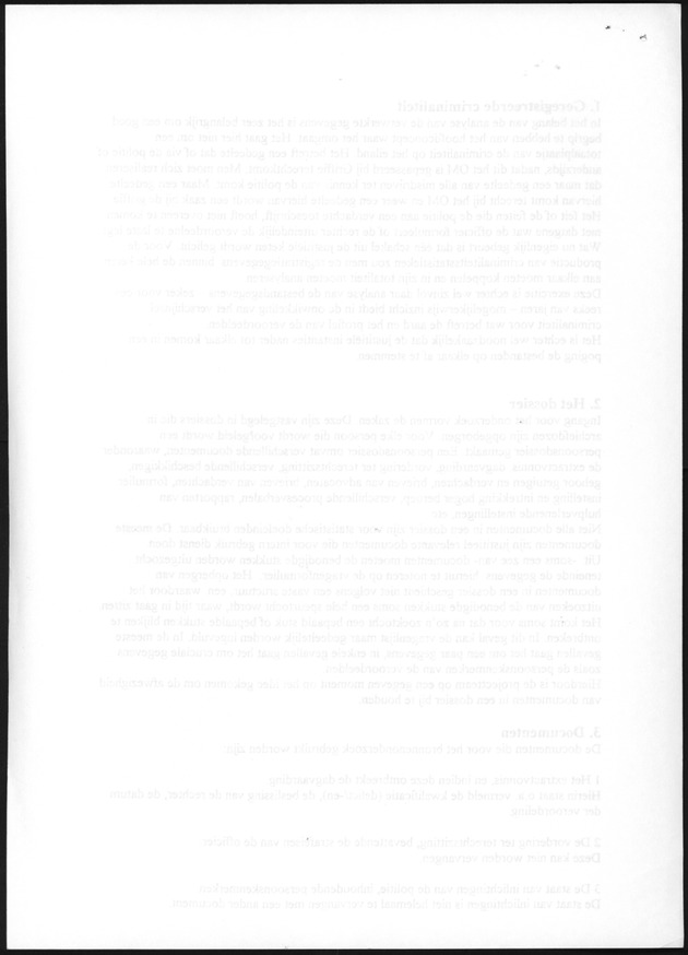 Verslag inzake organisatie van de registratiegegevens bij griffie - Blank Page