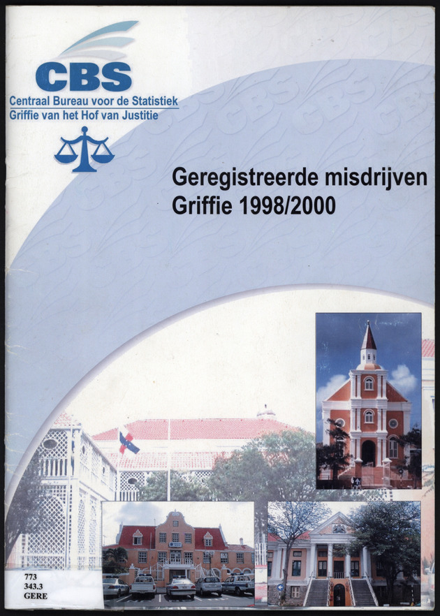 Geregistreerde misdrijven Griffie 1998/2000 - Front Cover 