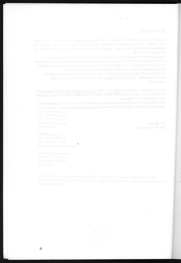 Perceptie van Corruptie Bonaire en Curaҫao 2004 - Page ii
