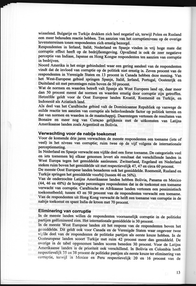 Perceptie van Corruptie Bonaire en Curaҫao 2004 - Page 13