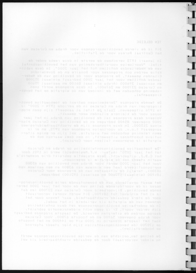 Bevolkingsvooruitberekening voor Aruba en Curaҫao op basis van de bevolkingsomvang volgens den census van 1981 - Blank Page