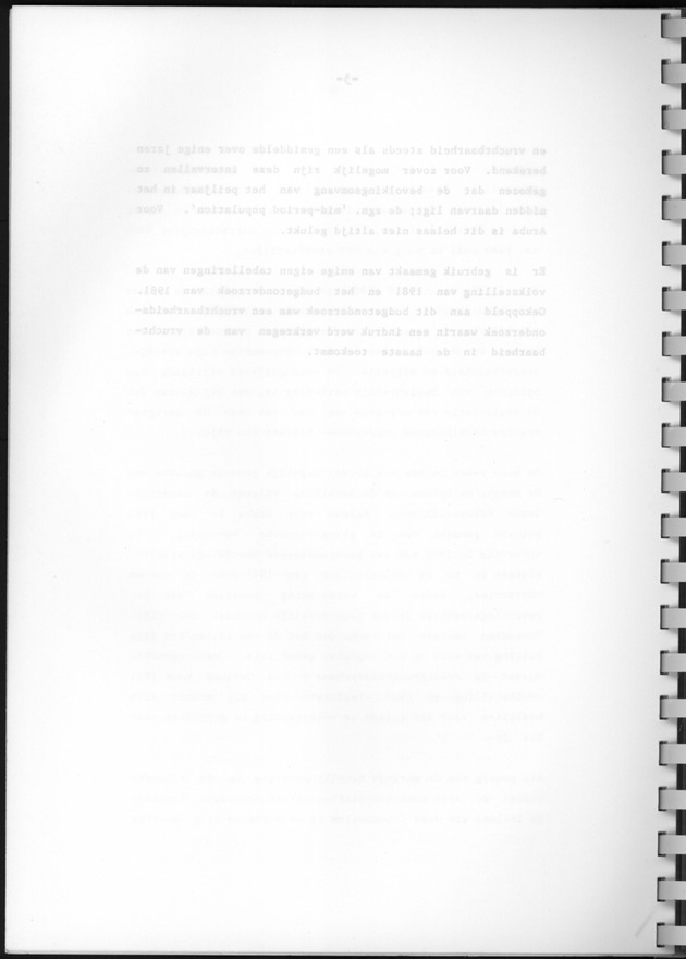 Bevolkingsvooruitberekening voor Aruba en Curaҫao op basis van de bevolkingsomvang volgens den census van 1981 - Blank Page