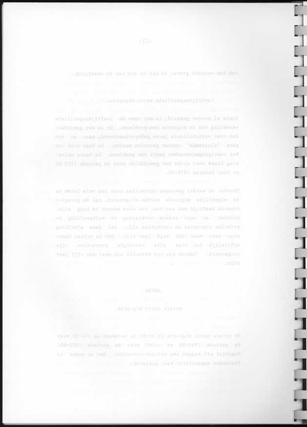 Bevolkingsvooruitberekening voor Aruba en Curaҫao op basis van de bevolkingsomvang volgens den census van 1981 - Blank Page
