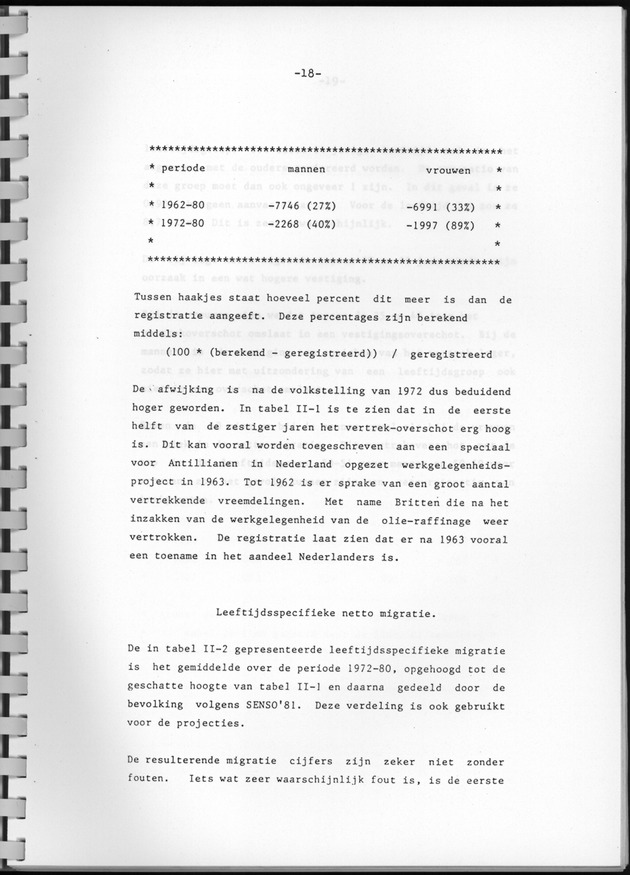 Bevolkingsvooruitberekening voor Aruba en Curaҫao op basis van de bevolkingsomvang volgens den census van 1981 - Page 18