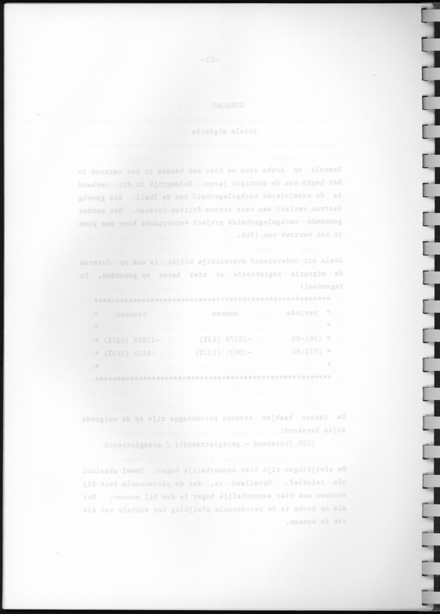 Bevolkingsvooruitberekening voor Aruba en Curaҫao op basis van de bevolkingsomvang volgens den census van 1981 - Blank Page