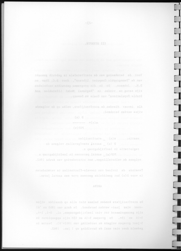 Bevolkingsvooruitberekening voor Aruba en Curaҫao op basis van de bevolkingsomvang volgens den census van 1981 - Blank Page