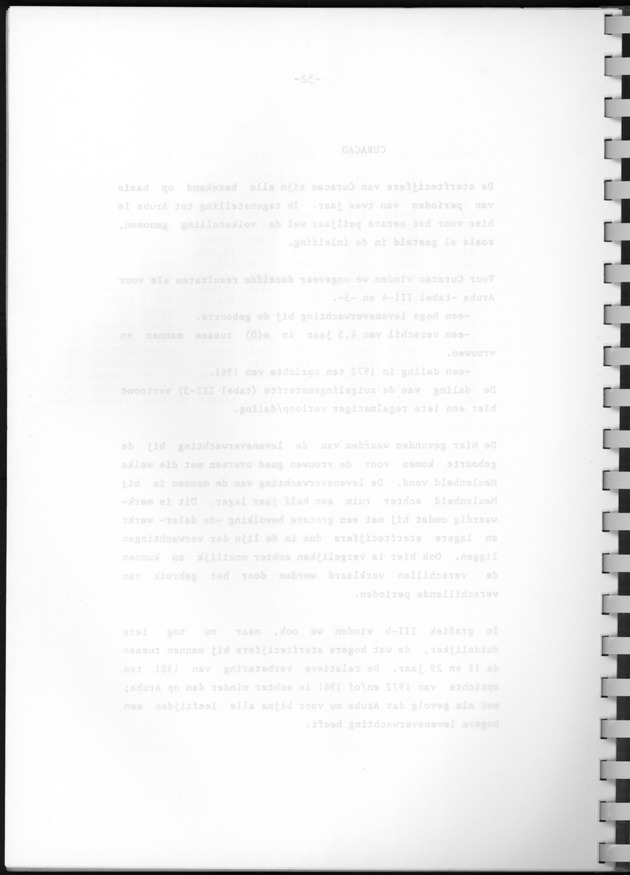 Bevolkingsvooruitberekening voor Aruba en Curaҫao op basis van de bevolkingsomvang volgens den census van 1981 - Blank Page
