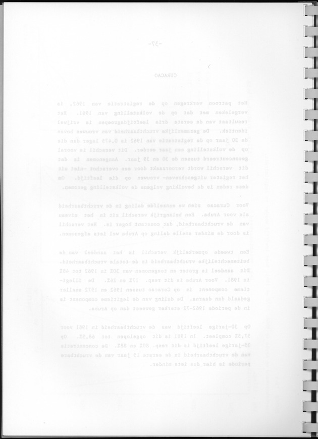 Bevolkingsvooruitberekening voor Aruba en Curaҫao op basis van de bevolkingsomvang volgens den census van 1981 - Blank Page