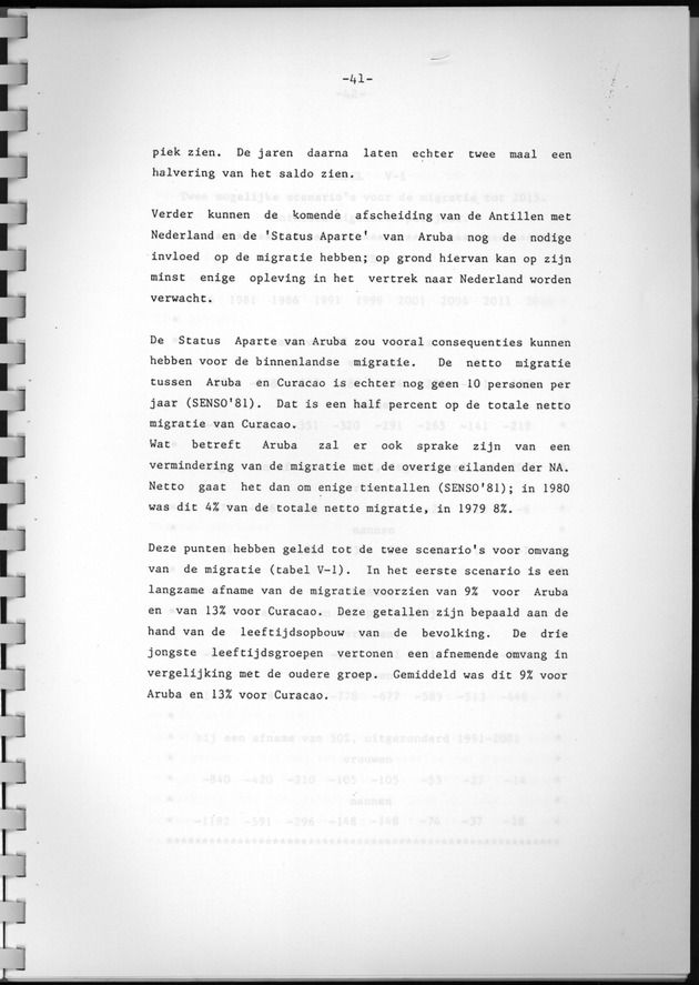 Bevolkingsvooruitberekening voor Aruba en Curaҫao op basis van de bevolkingsomvang volgens den census van 1981 - Page 41
