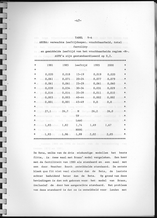Bevolkingsvooruitberekening voor Aruba en Curaҫao op basis van de bevolkingsomvang volgens den census van 1981 - Page 47