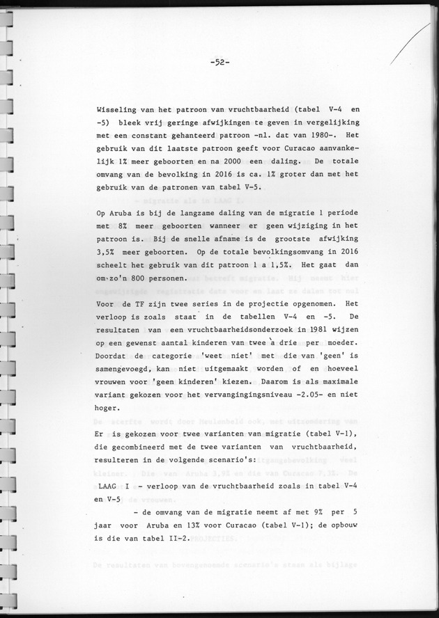 Bevolkingsvooruitberekening voor Aruba en Curaҫao op basis van de bevolkingsomvang volgens den census van 1981 - Page 52
