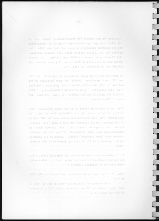 Bevolkingsvooruitberekening voor Aruba en Curaҫao op basis van de bevolkingsomvang volgens den census van 1981 - Blank Page