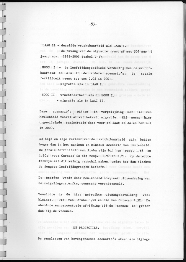 Bevolkingsvooruitberekening voor Aruba en Curaҫao op basis van de bevolkingsomvang volgens den census van 1981 - Page 53