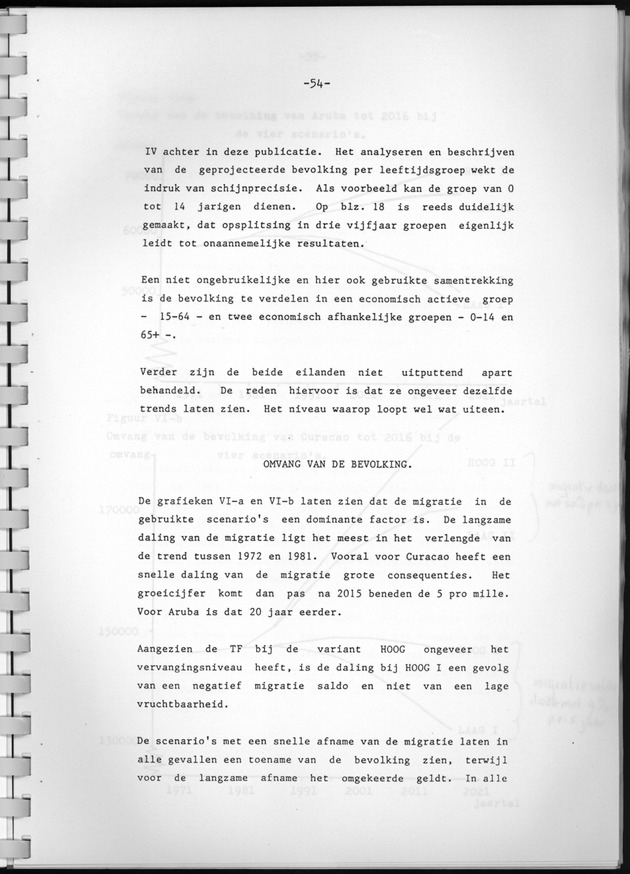 Bevolkingsvooruitberekening voor Aruba en Curaҫao op basis van de bevolkingsomvang volgens den census van 1981 - Page 54