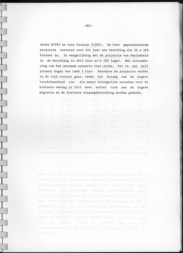 Bevolkingsvooruitberekening voor Aruba en Curaҫao op basis van de bevolkingsomvang volgens den census van 1981 - Page 61