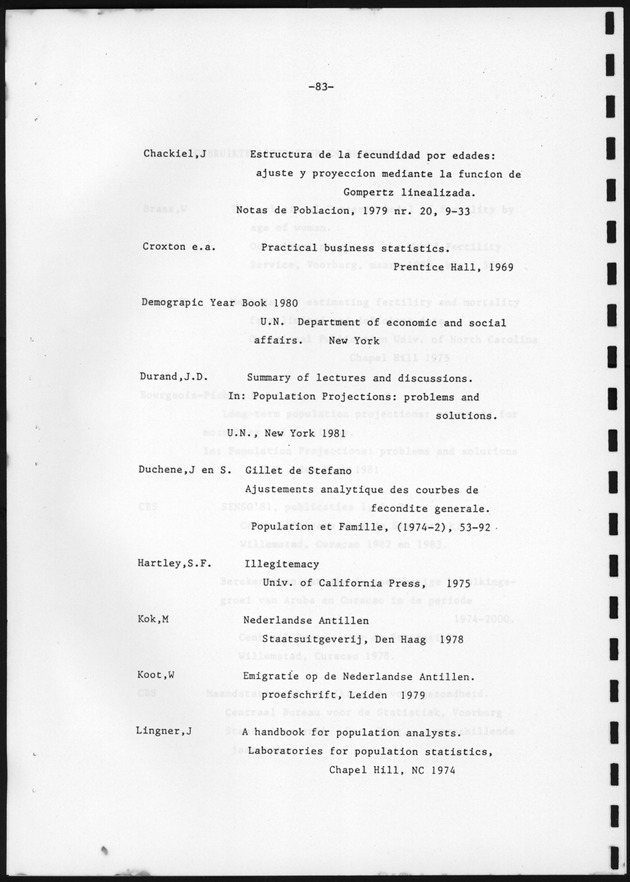 Bevolkingsvooruitberekening voor Aruba en Curaҫao op basis van de bevolkingsomvang volgens den census van 1981 - Page 83