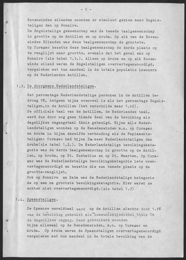 De taalsituatie in de Ned. Antillen Ten tijde van de eerste algemene volks en woningtelling in de Nederlandse Antillen - Page 5