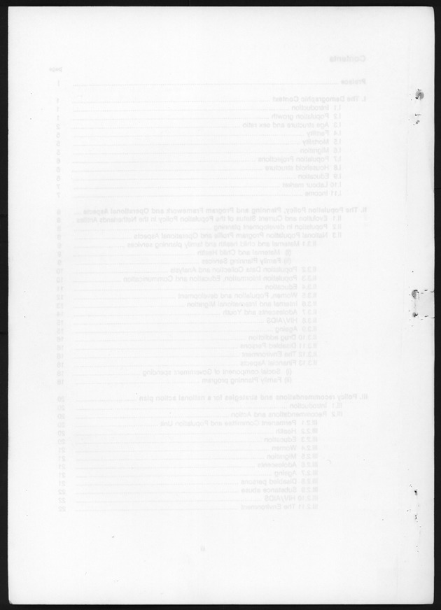 National Report on Population and development Netherlands Antilles - Blank Page