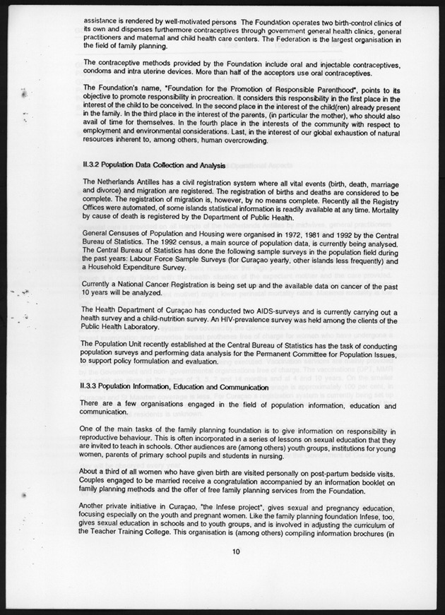 National Report on Population and development Netherlands Antilles - Page 10