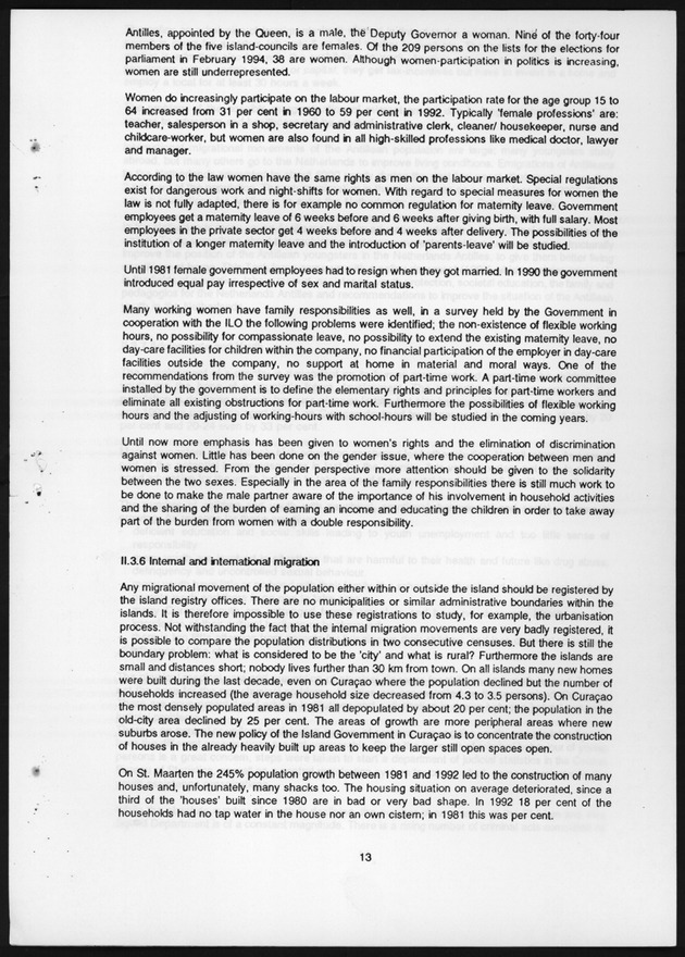 National Report on Population and development Netherlands Antilles - Page 13