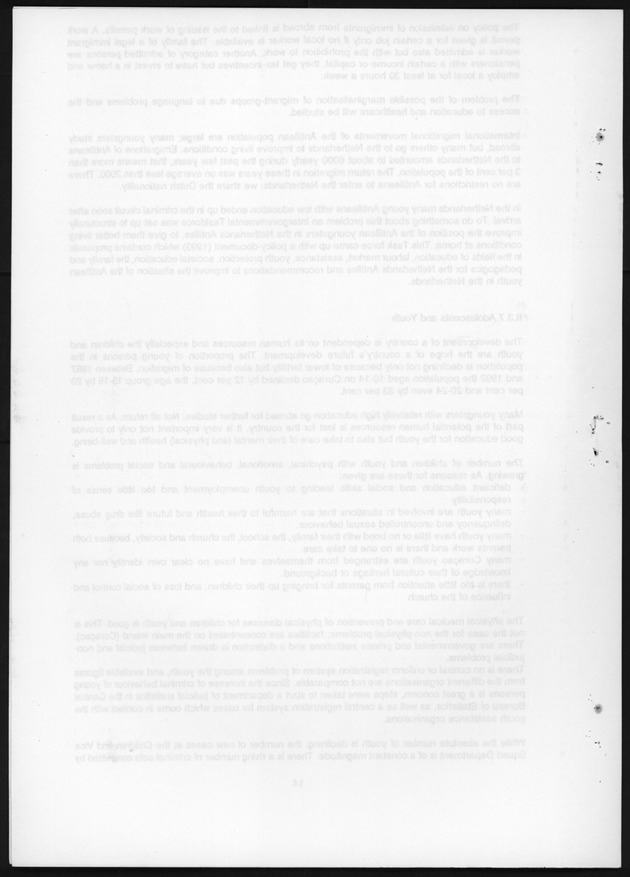 National Report on Population and development Netherlands Antilles - Blank Page