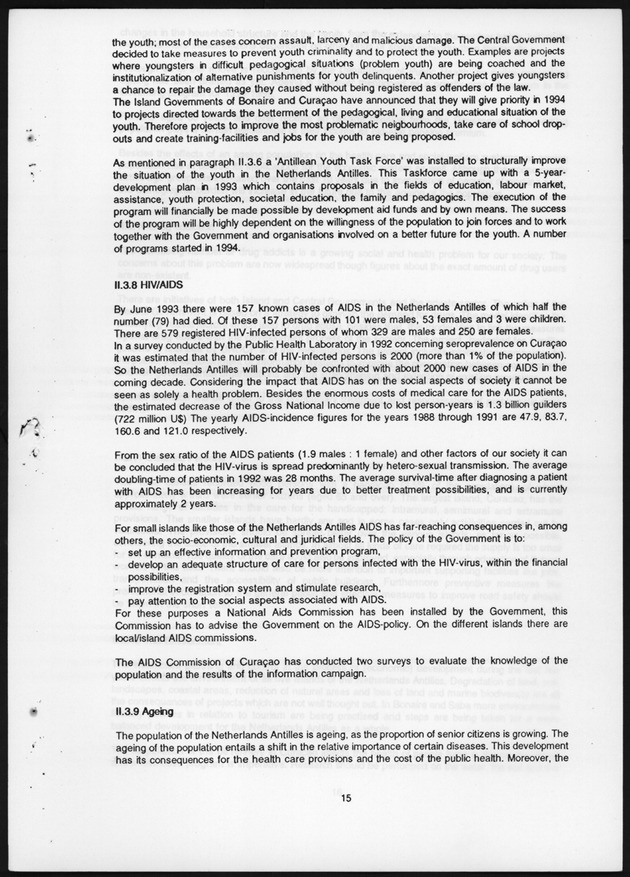 National Report on Population and development Netherlands Antilles - Page 15