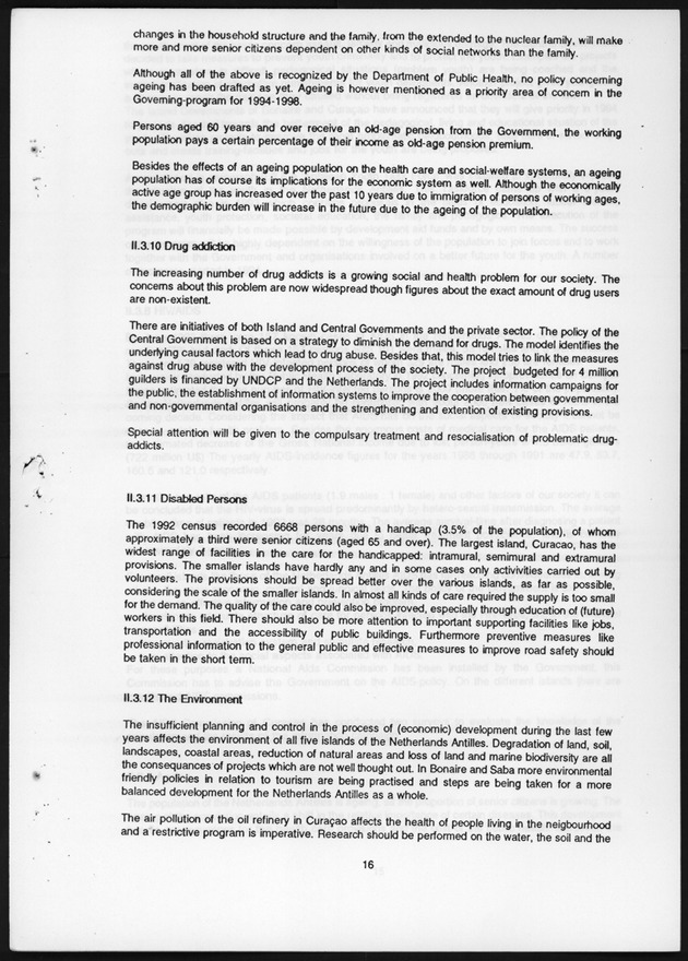 National Report on Population and development Netherlands Antilles - Page 16