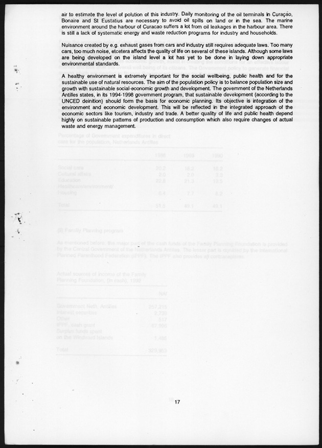 National Report on Population and development Netherlands Antilles - Page 17