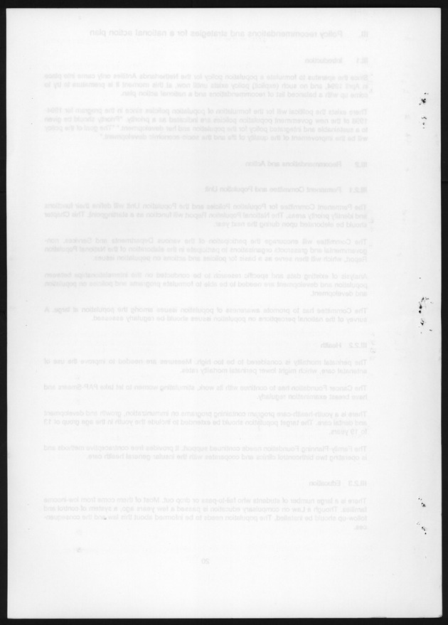 National Report on Population and development Netherlands Antilles - Blank Page